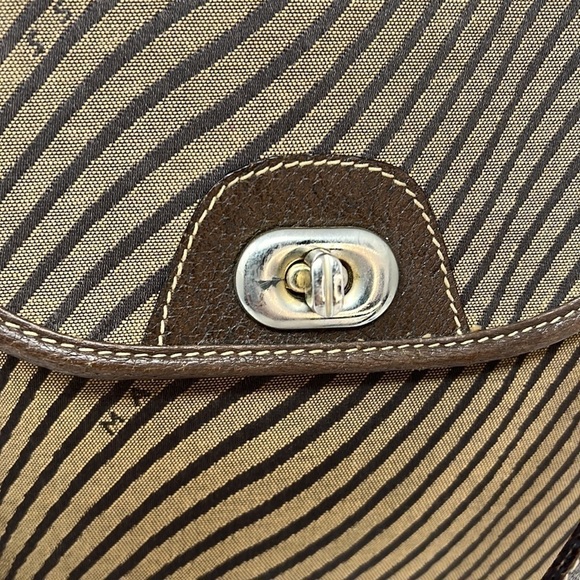 Mark Cross Canvas Logo’d Flap Turnlock Crossbody Bag - Picture 10 of 16